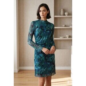 Milumia Women's Mock Neck Bodycon Mini Dress Lg Short Sleeve Casual Going Out